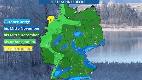 wann und wo bleibt  deutschland der erste schnee liegen wetterde