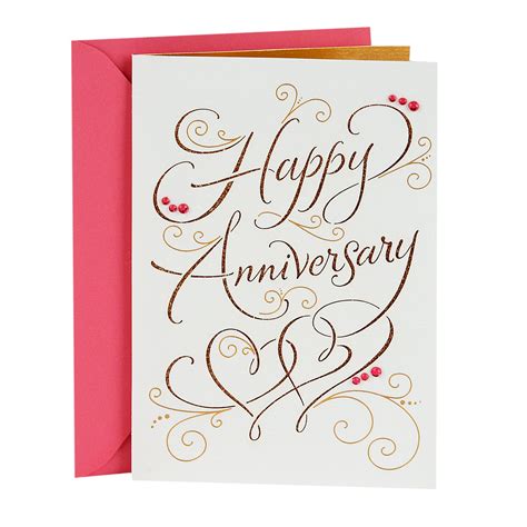 buy hallmark signature anniversary card  couple happy anniversary