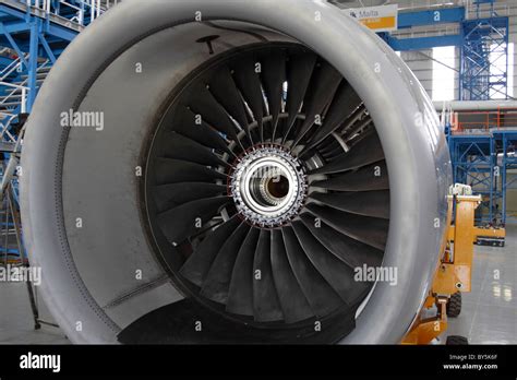 rolls royce trent  turbofan jet engine undergoing maintenance stock photo alamy