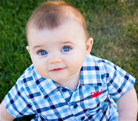 stylish baby boy  blue eyes