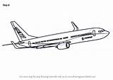 737 Boeing Airplanes Drawingtutorials101 sketch template