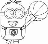 Coloring Minion Basketball Pages Lebron James Minions Playing Lamp Oil Dunk Print Color Drawing Getcolorings Camping Wonderful Cartoon Getdrawings Search sketch template