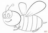 Bee Coloring Cartoon Pages Drawing Printable Bees Getdrawings Paper Simple Categories sketch template