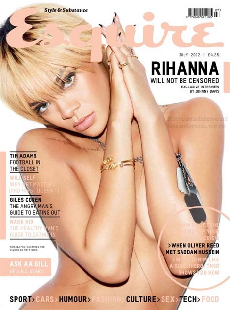 Rihanna Topless Esquire Uk Pictures 2012 Popsugar Celebrity