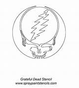 Grateful Dead Stencil Stencils Outline Tattoo Face Logo Gif Version Phish Bear Coloring Diy Pages Gratefull Rochelle Steder Craft Choose sketch template