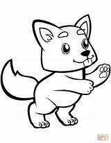 Wolf Coloring Baby Cute Pages Kids Printable Animals Animal Easy Cartoon Drawing Draw Preschool sketch template