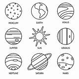 Planetas Pianeti Satelliti Planets sketch template