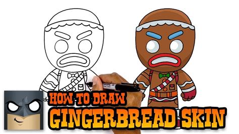 fortnite   draw gingerbread skin art tutorial art tutorials