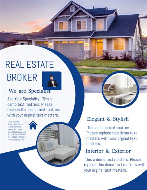 real estate broker template postermywall