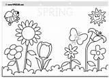 Spring Coloring Pages Pool Summer Great sketch template