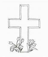 Easter Cross Drawing Coloring Pages Christianity Christian Religious Drawings Printable Gravestone Happy Crosses Tombstone Rocks Color Easy Simple Digi Headstone sketch template