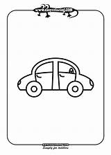 Car Cars Coloring Easy Print Kids Simple Pages Toddlers sketch template