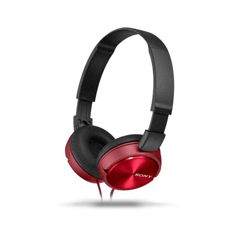 zx folding headphones red