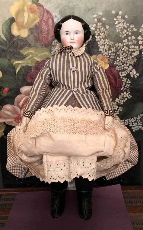 15 3 4 Center Part China Head Doll With Fabulous Clothes China Head