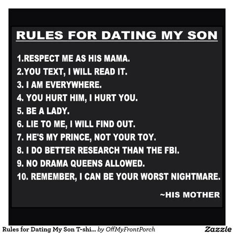 rules for dating my son t shirt for moms flirting quotes funny funny