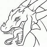 Dragon Line Drawing Head Lineart Getdrawings Transparent sketch template