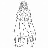 Batgirl Lineart sketch template
