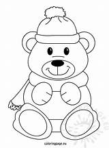 Bear Winter Teddy Coloring Bears Coloringpage Eu sketch template