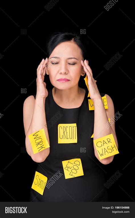 Stressed Mature Asian Image And Photo Free Trial Bigstock