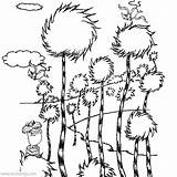 Lorax Swans Seuss Truffula Xcolorings Humming 100k sketch template