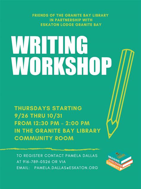 postponed writing workshop friends   granite bay library