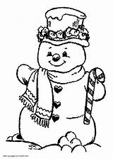 Coloring Snowman Pages Sheet Printable Seasons Weather sketch template