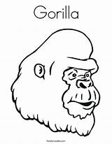 Coloring Gorilla Cute Pages Getcolorings sketch template