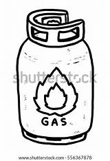 Tank Gas Propane Cartoon Drawn Vector Illustration Isolated Sketch Hand Style Shutterstock Bottle Background sketch template