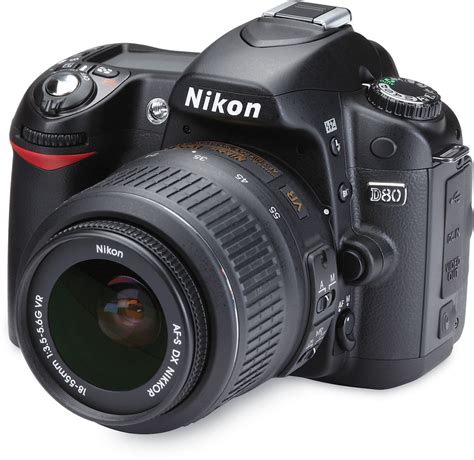 nikon d80 kit 10 2 megapixel digital slr camera with 18 55mm image