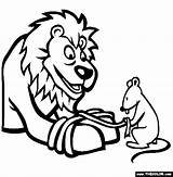 Lion Mouse Clipart Coloring Fables Pages Aesop Colouring Printable Online Color Activities Others Thecolor Them Preschool Library Kindergarten Kids Cliparts sketch template