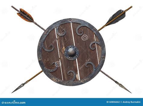 antique  arrow  shield stock photo image  isolated arrowhead