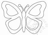 Butterfly Template Simple Stained Glass Coloring Pages Drawing Pattern Window sketch template