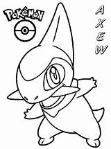 Coloring Pokemon Axew Pages Clipart Popular Library sketch template