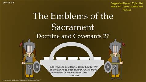 doctrine  covenants seminary helps lesson   emblems