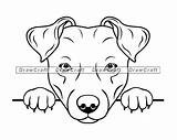 Patterdale Terrier Peeking sketch template