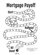 house payoff coloring sheets  track  progress