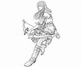Infinite Undiscovery Aya Character Coloring Pages sketch template