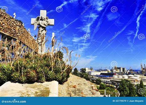 montjuic cemetery  barcelona spain royalty  stock images image