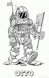 Otto Astronaut Naam Kleurplaten sketch template