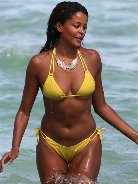 Black Sluts Claudia Jordan Bikini Photos Yellow Bikini In Miami 05