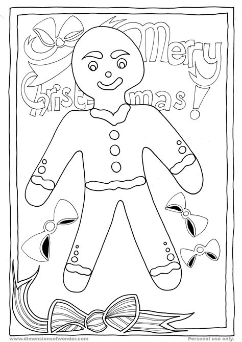 christmas gingerbread man coloring pages  getcoloringscom