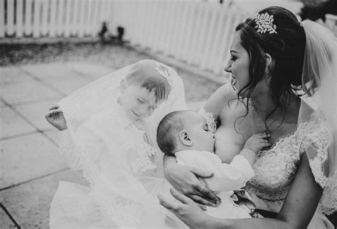 These Photos Of Brides Breastfeeding On Their Wedding Days Will Take