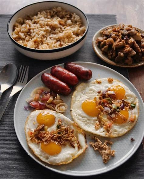 Filipino Breakfast For Two Coming Right Up Ordered Sisig And Longanisa