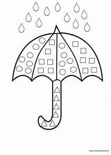 Parapluie Gommettes Coloriage Comptine sketch template