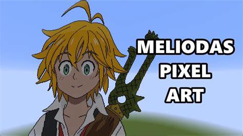 Minecraft Anime Builds Meliodas Pixel Art Timelapse [the