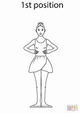 Ballet Coloring Pages Position Dance 1st Printable Positions Ballerina Google Sheet Kids Color Sheets Supercoloring Colouring Moves Releve Crafts Drawing sketch template