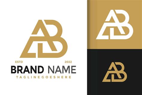 letter ab monogram logo design brand identity logos vector modern