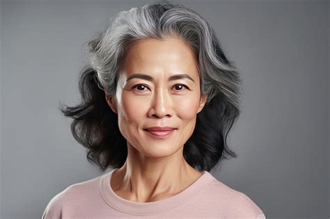 Premium Ai Image Asian Beautiful Gorgeous 50s Mid Aged Mature Woman