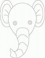 Elephant Coloring Mask Printable Face Kids Animal Template Masks Muskrat Pages Studyvillage Print Clipart Templates Felt Party Popular Elefante Getcolorings sketch template
