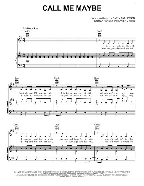 call   sheet   carly rae jepsen piano vocal guitar  hand melody